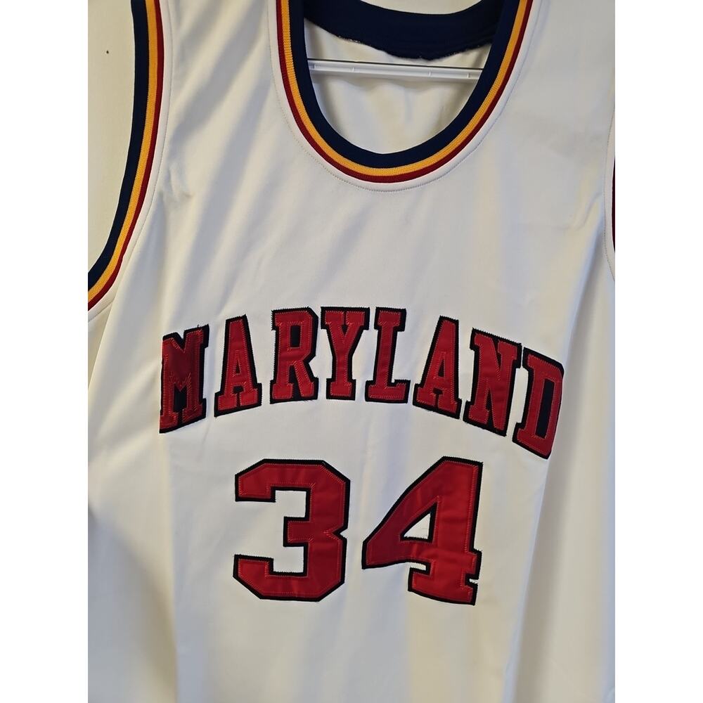 Mitchell & Ness Hardwood Classics 1985-86 Maryland #34 Len Bias Jersey Size 56 - Picture 2 of 9